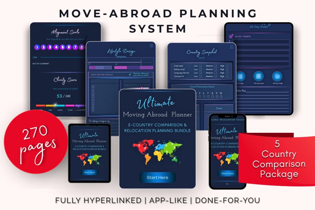 move abroad five country comparison bundle