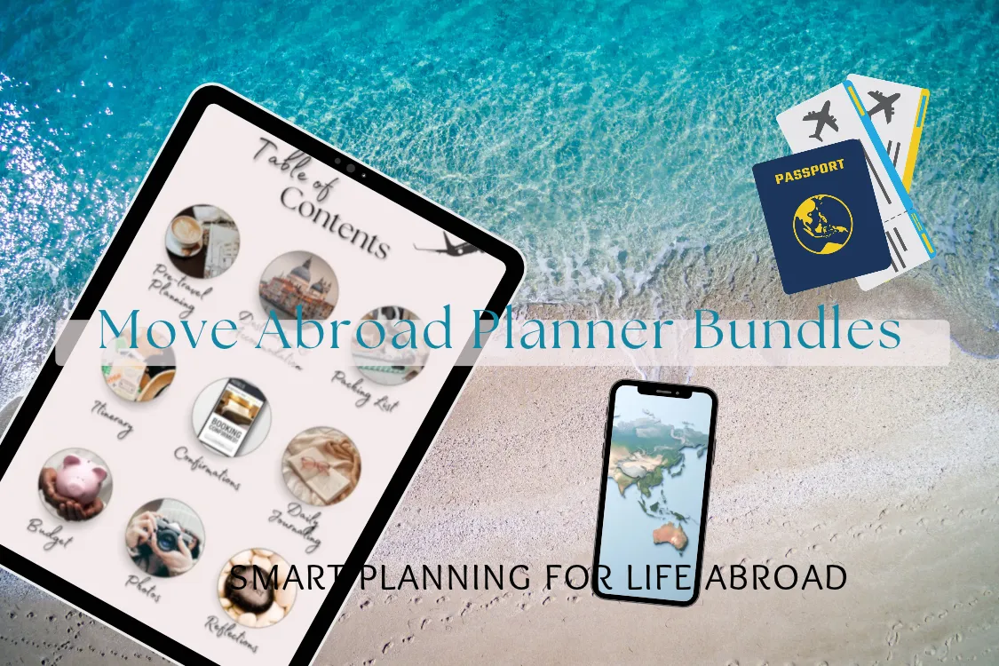 female solo traveler, packing her suitcase while checking her digital planner on her table and cell phone for her tavel plans.
